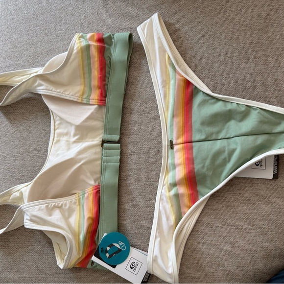 Rip curl retro Colorful Striped Bikini Set - D cup, XL, NWT - Picture 7 of 9
